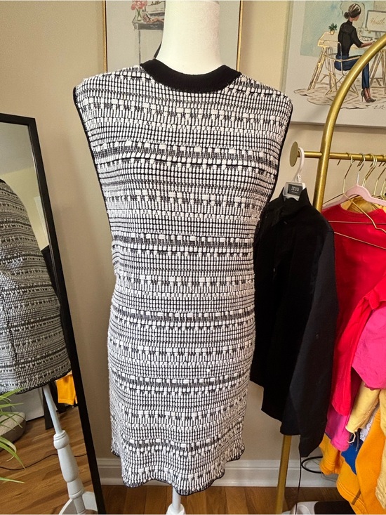 Helmut Lang Dresses & Skirts - Helmut Lang dress black and white pattern linen blend size Small